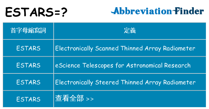 estars 代表什麼