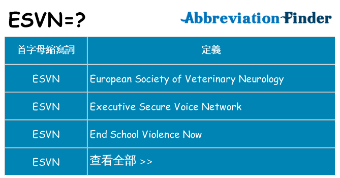 esvn 代表什麼