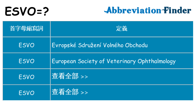 esvo 代表什麼