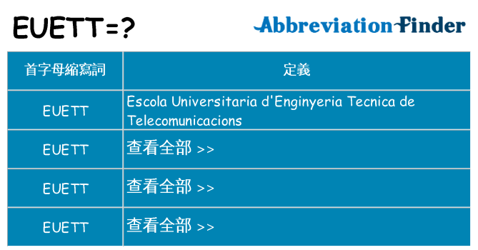 euett 代表什麼