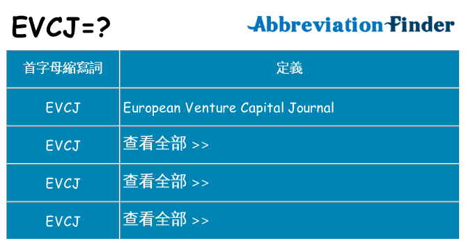 evcj 代表什麼