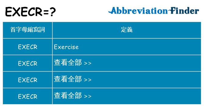 execr 代表什麼
