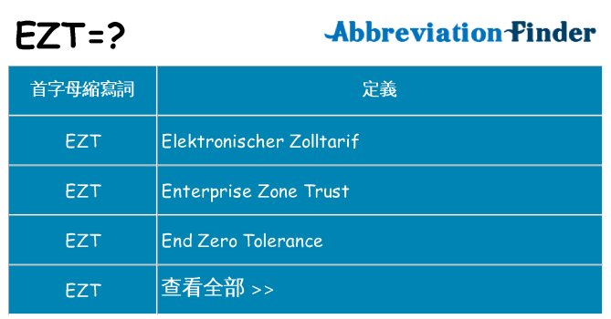 ezt 代表什麼