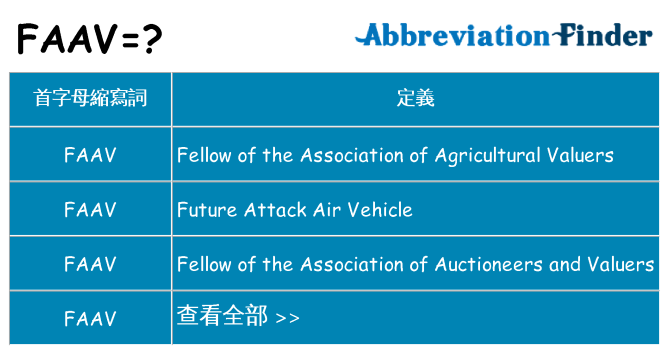 faav 代表什麼