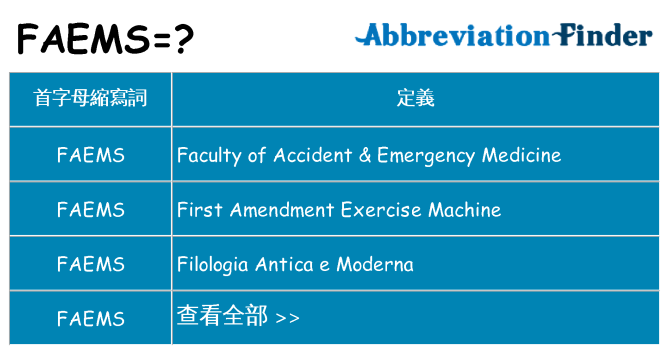 faems 代表什麼