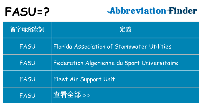 fasu 代表什麼