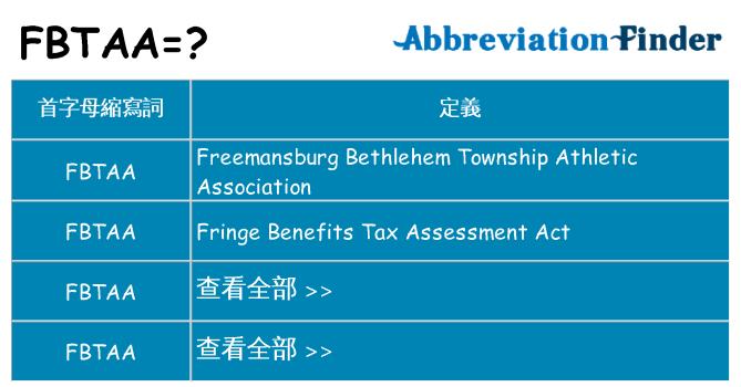 fbtaa 代表什麼