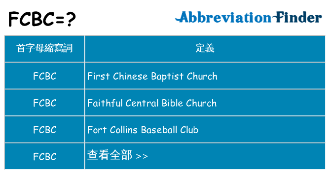 fcbc 代表什麼