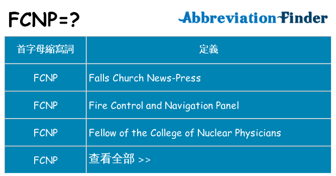fcnp 代表什麼