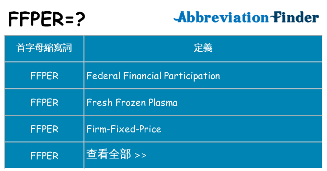 ffper 代表什麼