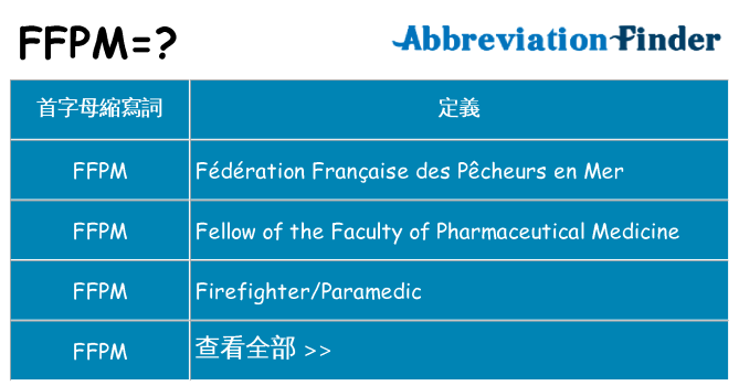 ffpm 代表什麼