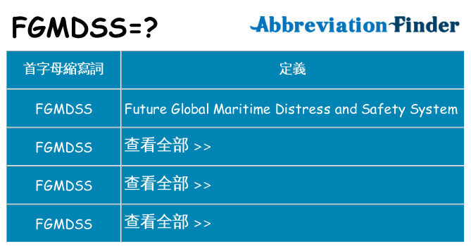 fgmdss 代表什麼