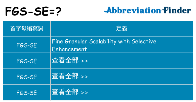 fgs-se 代表什麼