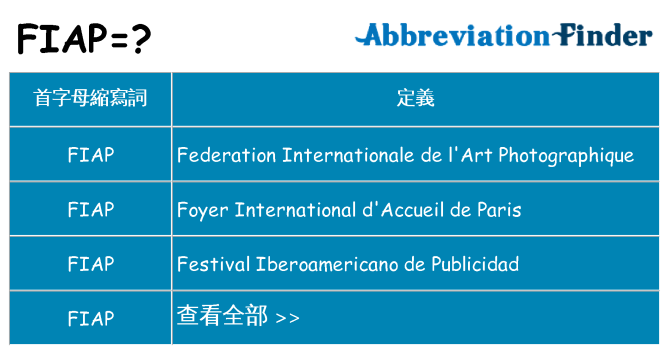 fiap 代表什麼