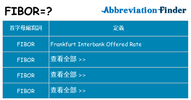 fibor 代表什麼