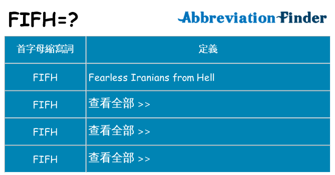 fifh 代表什麼