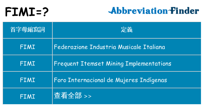 fimi 代表什麼
