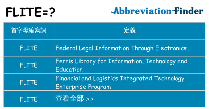 flite 代表什麼