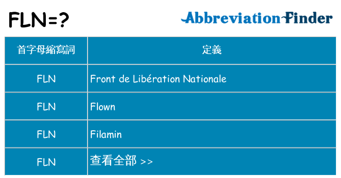 fln 代表什麼