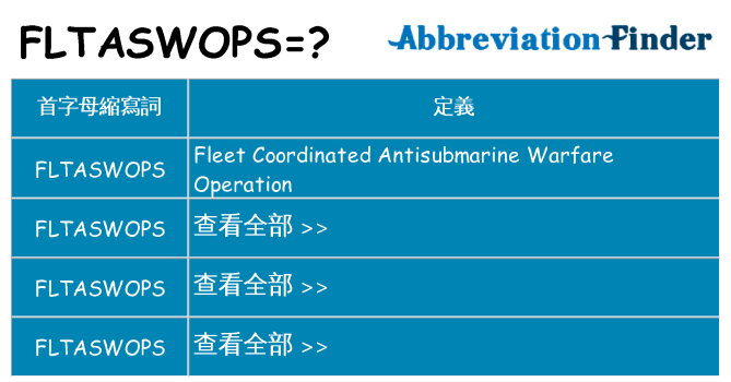 fltaswops 代表什麼