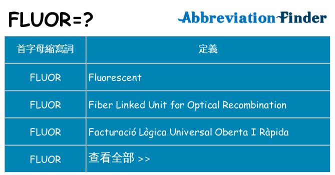 fluor 代表什麼