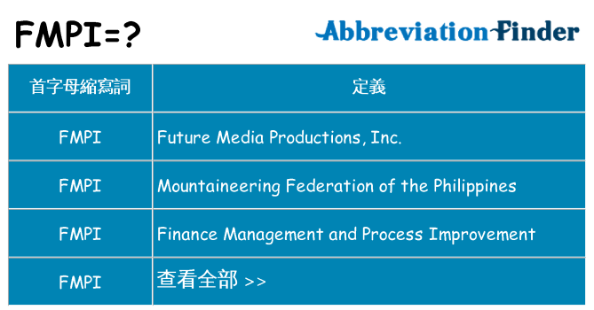 fmpi 代表什麼