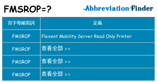 fmsrop 代表什麼