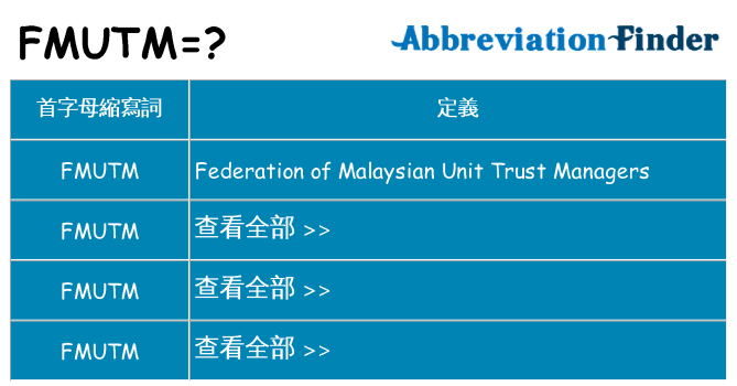 fmutm 代表什麼