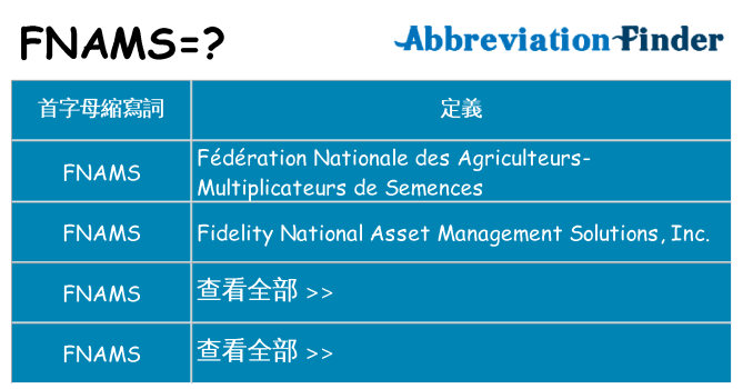 fnams 代表什麼