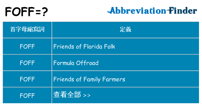 foff 代表什麼