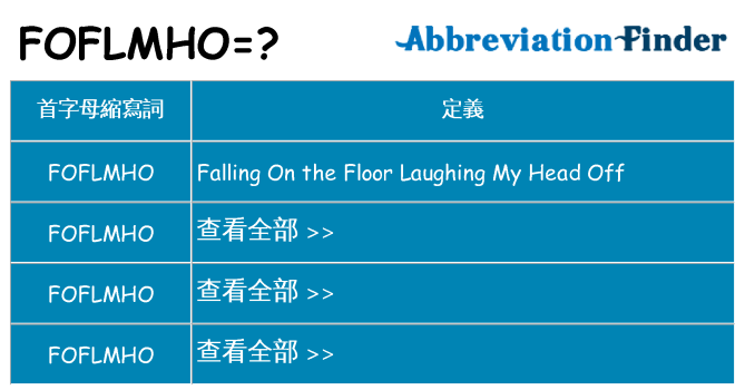 foflmho 代表什麼