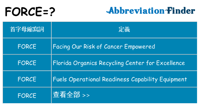 force 代表什麼
