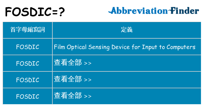 fosdic 代表什麼