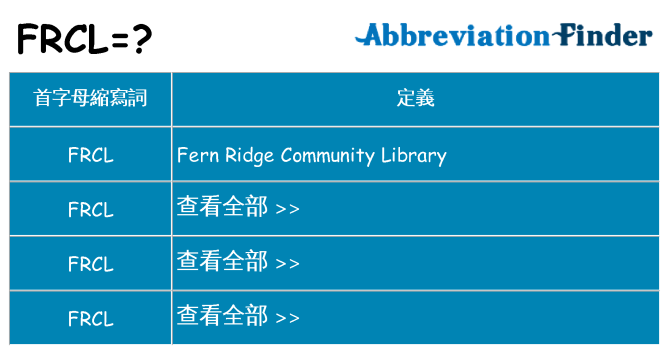 frcl 代表什麼