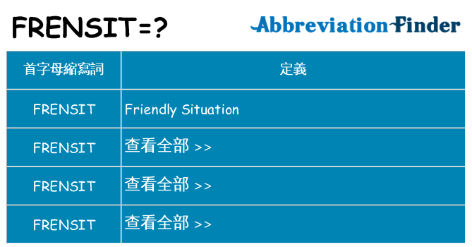 frensit 代表什麼