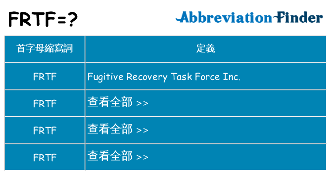 frtf 代表什麼