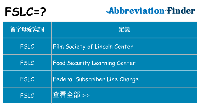 fslc 代表什麼