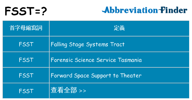 fsst 代表什麼
