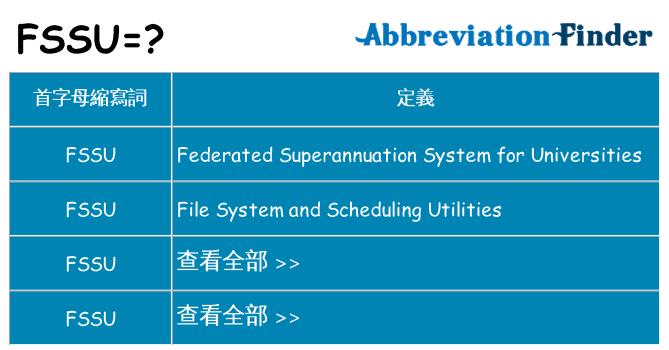 fssu 代表什麼