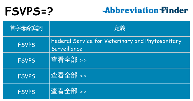 fsvps 代表什麼