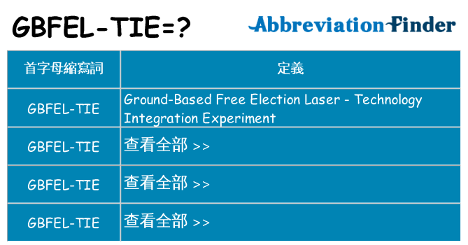 gbfel-tie 代表什麼