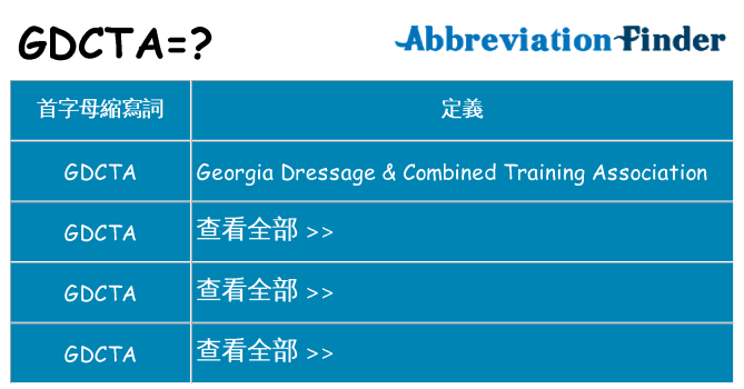 gdcta 代表什麼