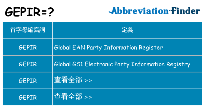 gepir 代表什麼