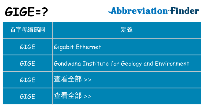 gige 代表什麼