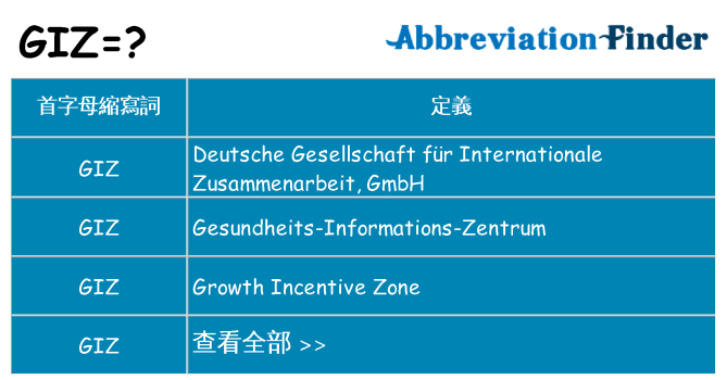 giz 代表什麼