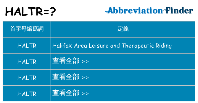 haltr 代表什麼