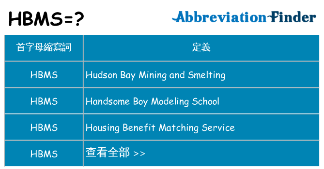hbms 代表什麼
