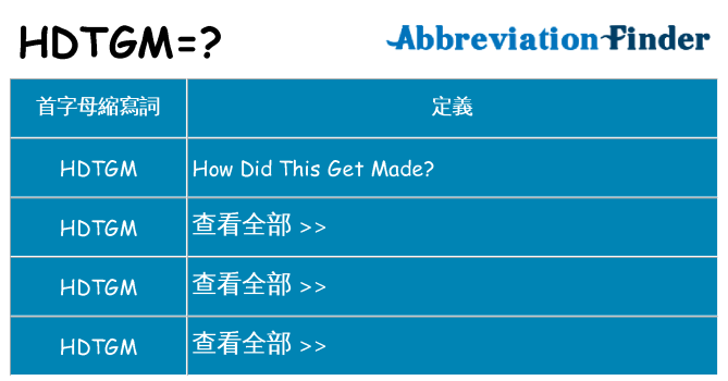 hdtgm 代表什麼