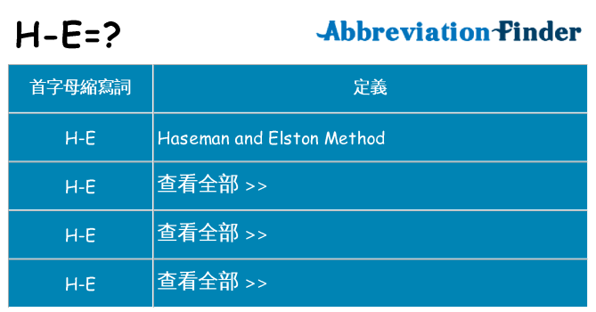 h-e 代表什麼