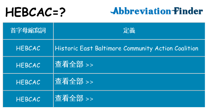 hebcac 代表什麼
